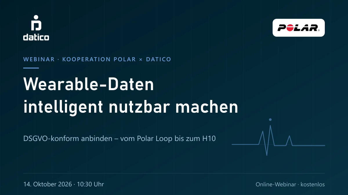 Polar × Datico®: Wearable-Daten datenschutzkonform anbinden – und intelligent nutzbar machen