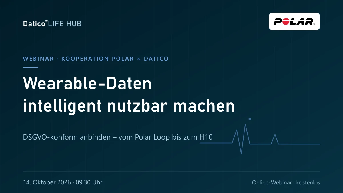 Polar × Datico®: Wearable-Daten datenschutzkonform anbinden – und intelligent nutzbar machen